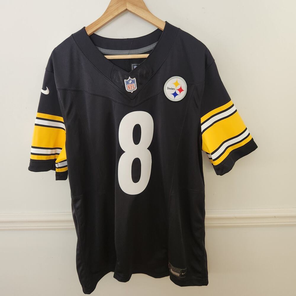 New Nike On Field Kenny Pickett #8 Pittsburgh Steelers NFL Jersey Sz Large Mens